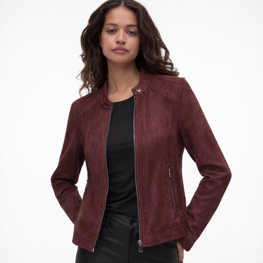 American Rag Maroon Bomber Jacket